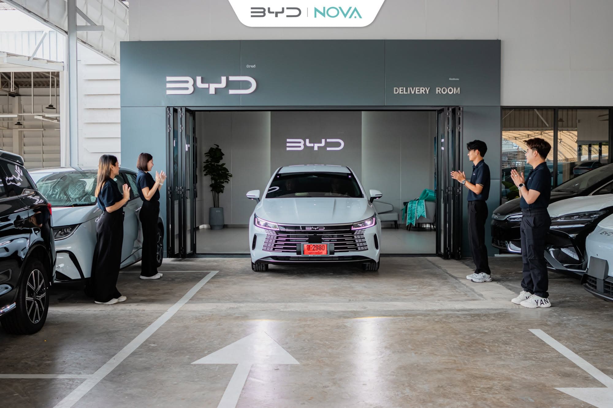 Refreshments service at the showroom